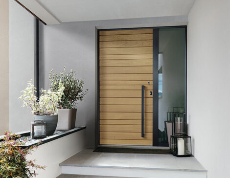 porte entree moderne bois - porte exterieure contemporaine