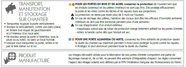 Garantie Bel'M, transport, manutention et stockage sur chantier