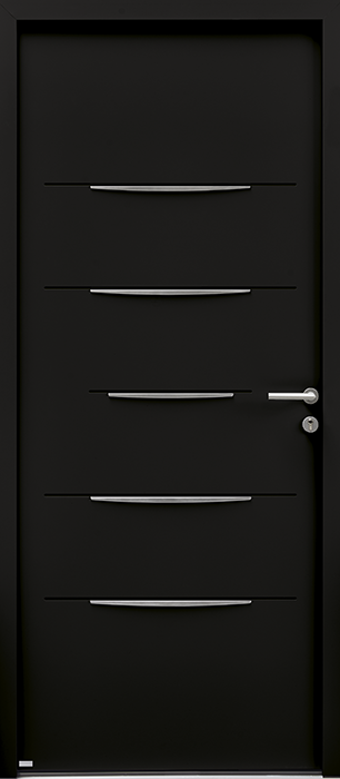 porte entree aluminium - modele alinea