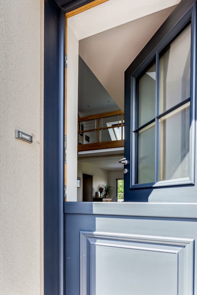 Porte d'entrée campagnarde avec ouvrant en partie haute - Modèle Bocage 1 Mixte
