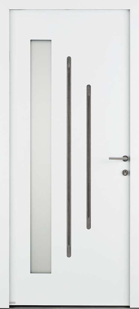 porte entree aluminium - modele condor blanc