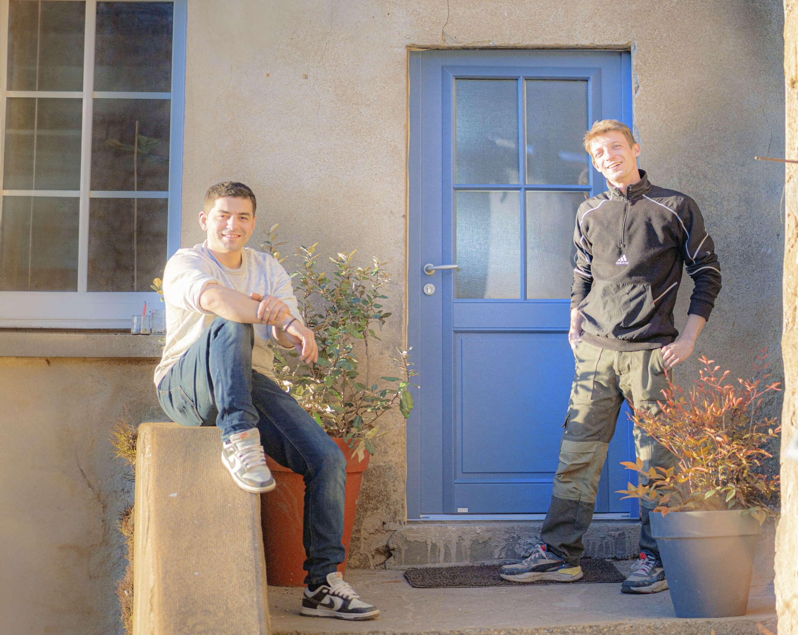 Porte d'entrée cannelle - porte d'entrée bois - porte 3housesreno - porte entree vitree