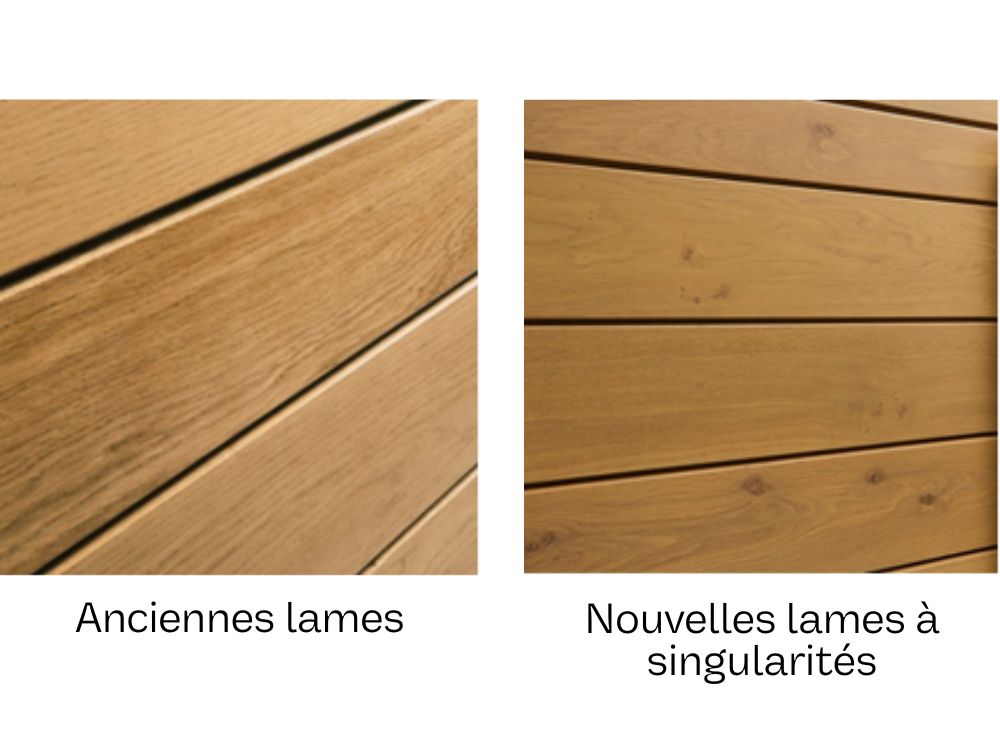 visuel comparatif des singularités du bois de chêne
