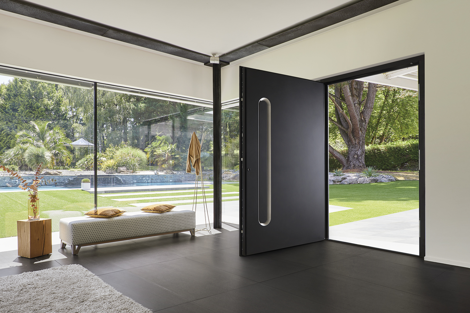 porte d'entrée alu 100 celeste en aluminium