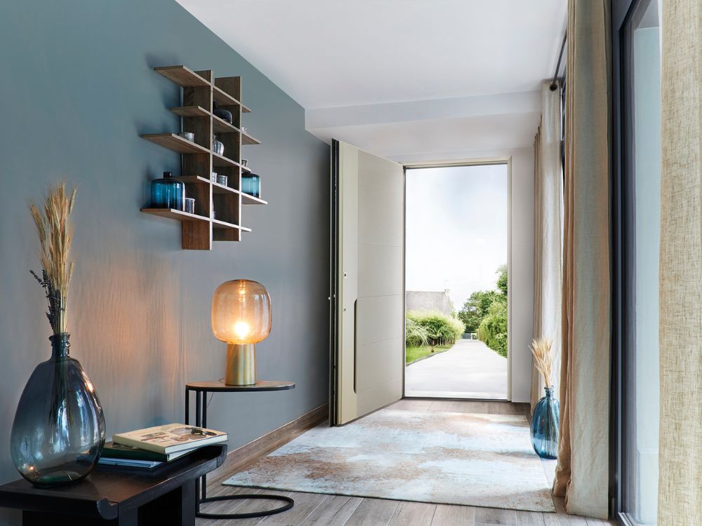 porte d'entrée aluminium alliance au design contemporain