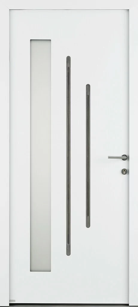 porte entree aluminium - modele condor blanc